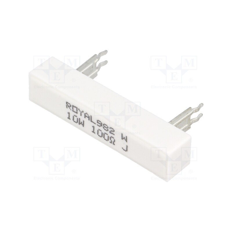 10 pcs : PRZDAWJW101B00 - Resistor: wire-wound, THT, 100Ω, 10W, ±5%, 10x9x49mm
