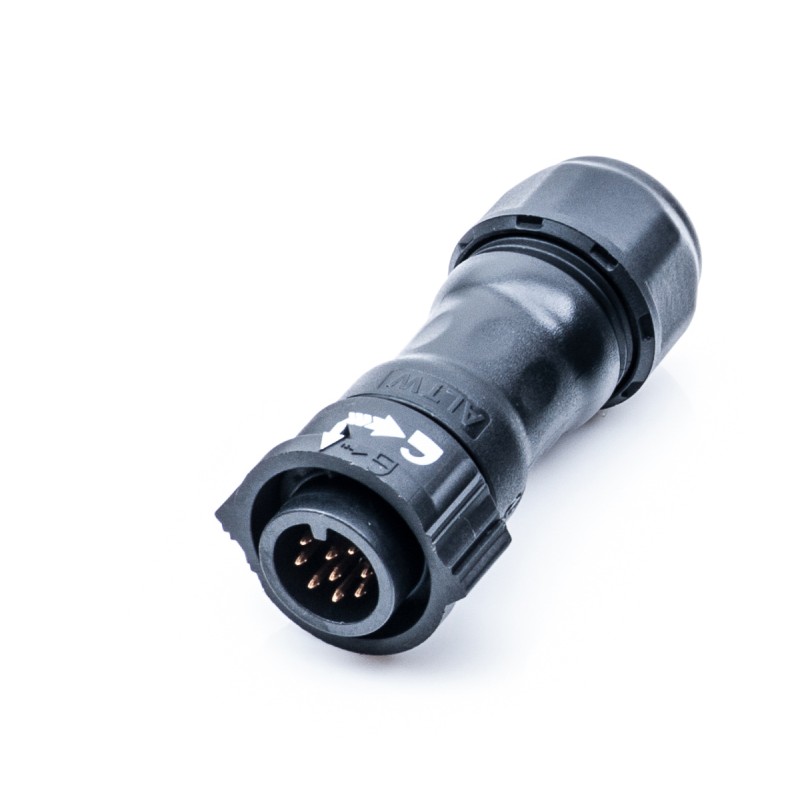 1 pcs - Amphenol Industrial Circular Connector, 8 Contacts, Cable Mount, Plug, Male, IP68, X-Lok Series