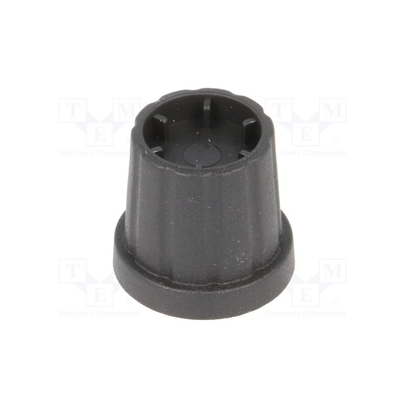 10 pcs : CL178884 - Knob, with flange, plastic, Øshaft: 6mm, Ø16.5x19.2mm, black