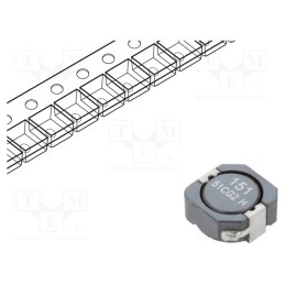 10 pcs : DR1050-151-R - Inductor: wire, SMD, 149uH, Ioper: 1.26A, 238mΩ, ±30%, Isat: 1.15A