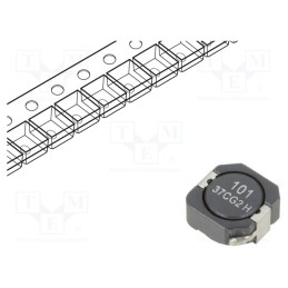 10 pcs : DR1050-101-R - Inductor: wire, SMD, 97.5uH, Ioper: 1.52A, 164mΩ, ±30%, Isat: 1.45A