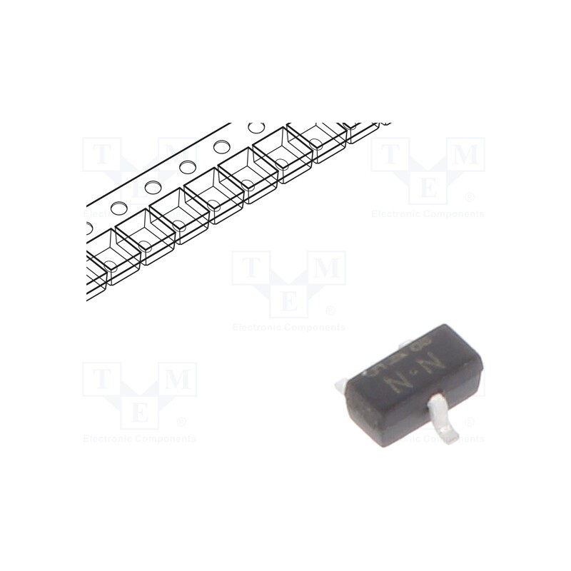 50 pcs : SSM3K72KFS,LF(T - Transistor: N-MOSFET, unipolar, 60V, 0.3A, 150mW, SC75