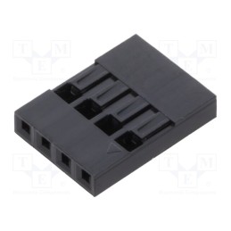 50 pcs : M20-1060400 - Plug, pin strips, female, 2.54mm, PIN: 4, w/o contacts, for cable