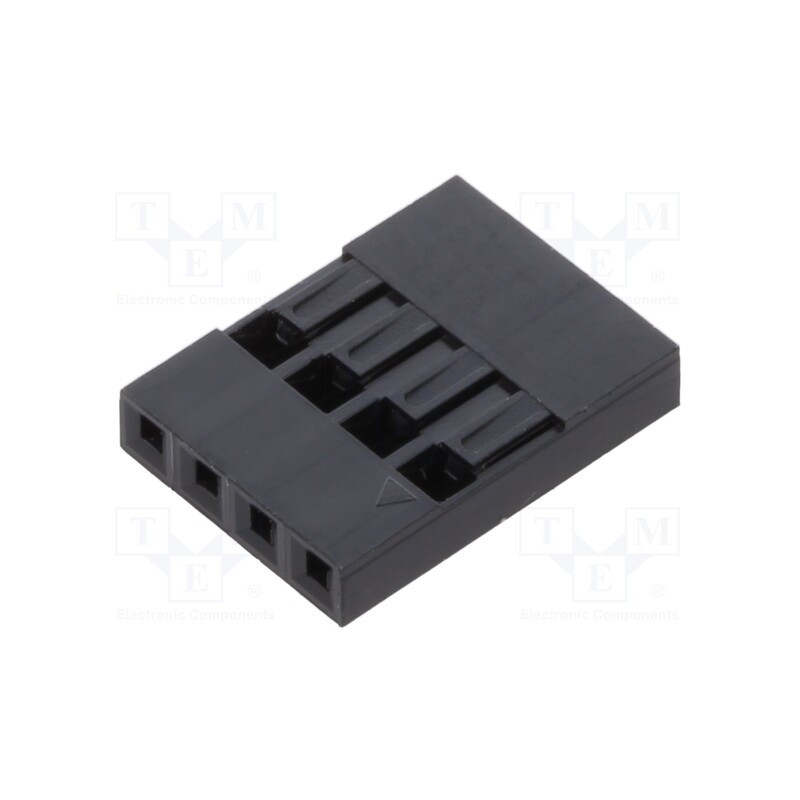 50 pcs : M20-1060400 - Plug, pin strips, female, 2.54mm, PIN: 4, w/o contacts, for cable