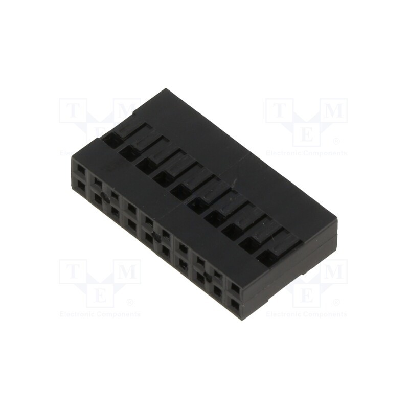 10 pcs : M20-1071000 - Plug, pin strips, female, 2.54mm, PIN: 20, w/o contacts, for cable
