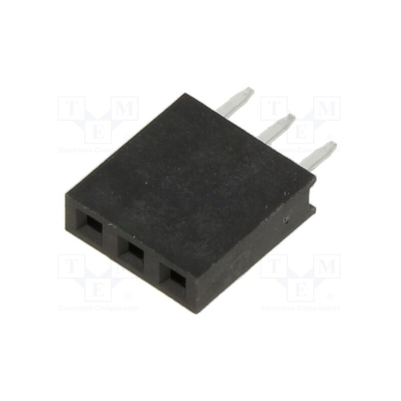 10 pcs : M20-7820346 - Socket, pin strips, female, 2.54mm, PIN: 3, THT, on PCBs, Layout: 1x3