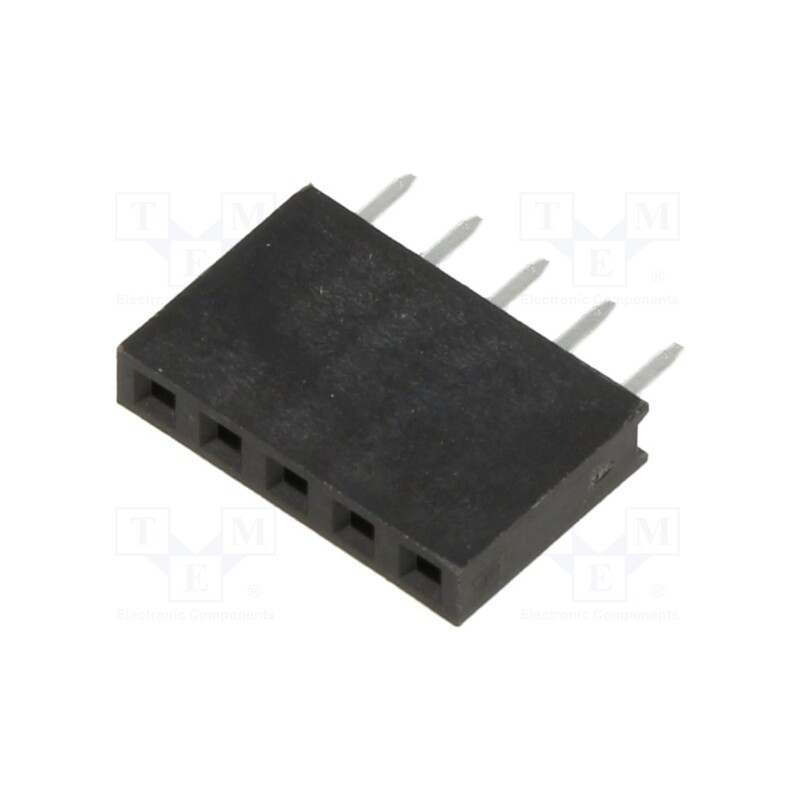 10 pcs : M20-7820546 - Socket, pin strips, female, 2.54mm, PIN: 5, THT, on PCBs, Layout: 1x5