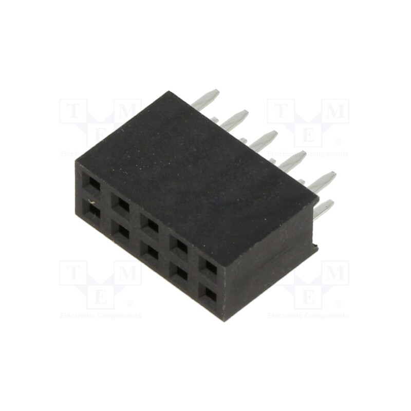 10 pcs : M20-7830546 - Socket, pin strips, female, 2.54mm, PIN: 10, THT, on PCBs, tinned