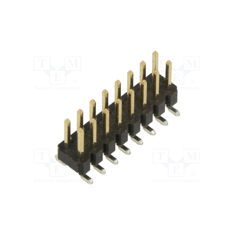 10 pcs : M20-8760842 - Pin header, pin strips, male, 2.54mm, PIN: 16, SMT, on PCBs
