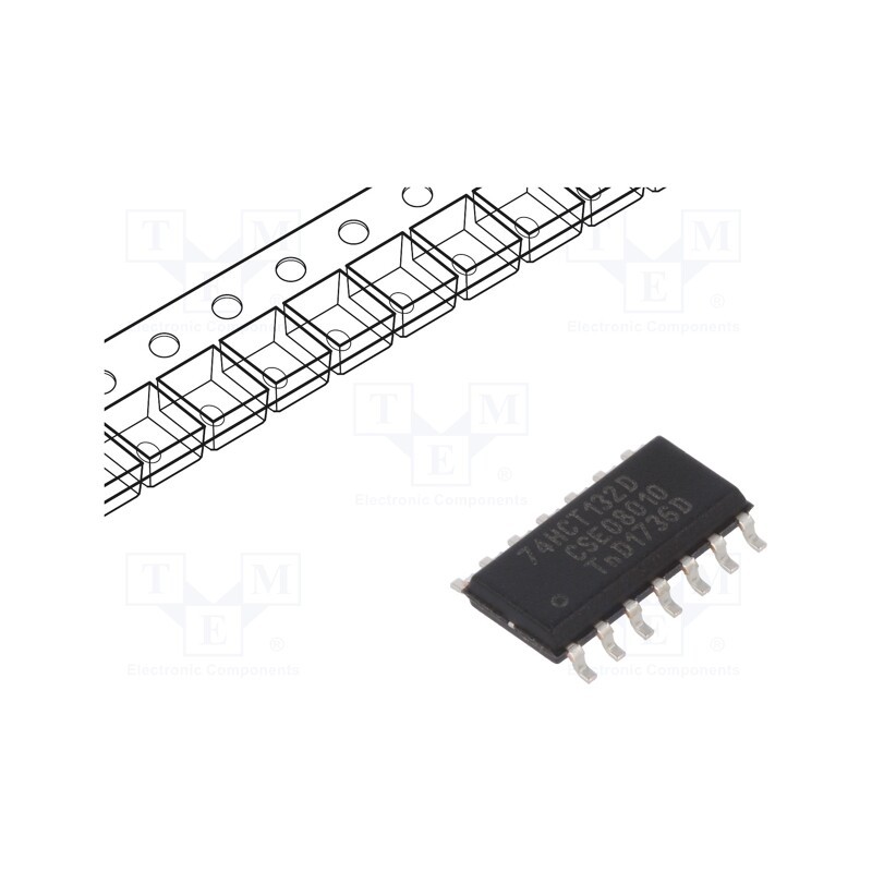 10 pcs : 74HCT132D,653 - IC: digital, NAND, Ch: 4, IN: 2, CMOS,TTL, SMD, SO14, , HCT