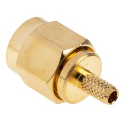 1 pcs - RS PRO, Plug Cable Mount SMA Connector, 50Ω, Crimp Termination, Straight Body