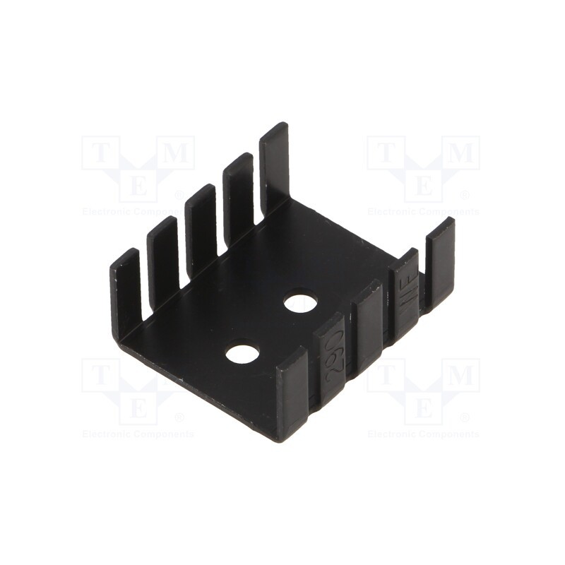 10 pcs : 290-2AB - Heatsink: extruded, U, TO202,TO218,TO220, black, L: 30mm, W: 25.4mm