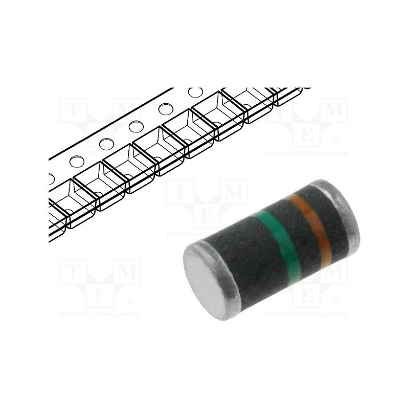 10 pcs : BYM13-60-E3/96 - Diode: Schottky rectifying, SMD, 60V, 1A, DO213AB,