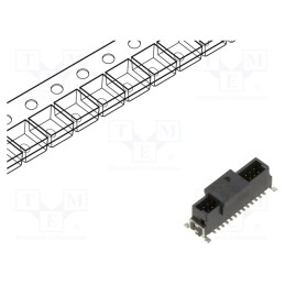 10 pcs : M55-7002642R - Connector: PCB to PCB, female, PIN: 12, 1.27mm, Archer Kontrol, SMT