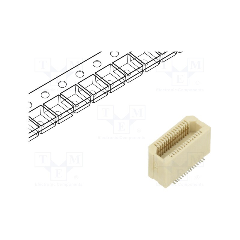 10 pcs : M58-2500342R - Connector: PCB to PCB, female, PIN: 30, 0.5mm, Archer .5, SMT