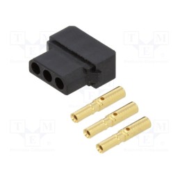 10 pcs : M80-8980305 - Plug, wire-wire/PCB, female, Datamate L-Tek, 2mm, PIN: 3, crimped