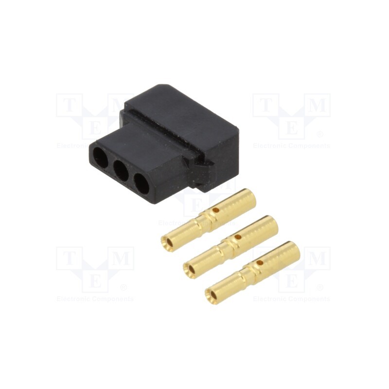 10 pcs : M80-8980305 - Plug, wire-wire/PCB, female, Datamate L-Tek, 2mm, PIN: 3, crimped