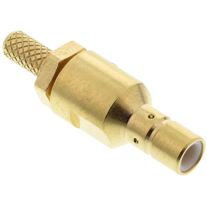 1 pcs - Radiall, jack Cable Mount SMB Connector, 50Ω, Crimp Termination, Straight Body