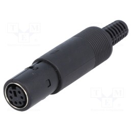 10 pcs : MDC-106 - Plug, DIN mini, female, PIN: 6, soldering, for cable, straight