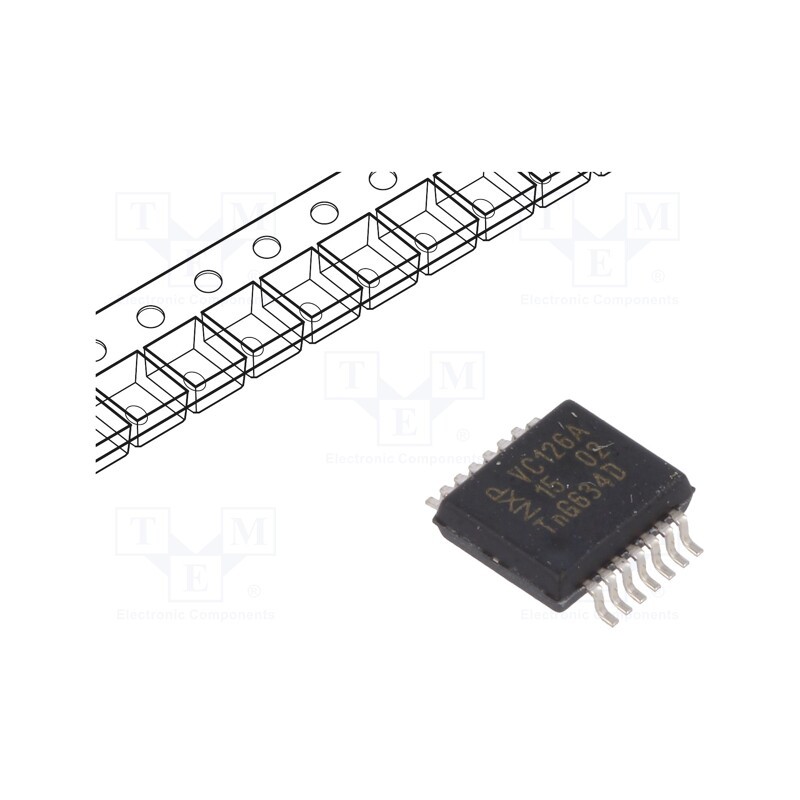 20 pcs : 74LVC126ADB,118 - IC: digital, buffer,non-inverting,line driver, Ch: 4, CMOS,TTL