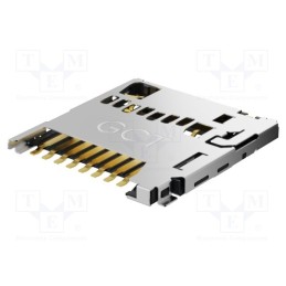 10 pcs : MEM2080-00-128-00-A - Connector: for cards, microSD, push-push, SMT, gold flash, PIN: 8
