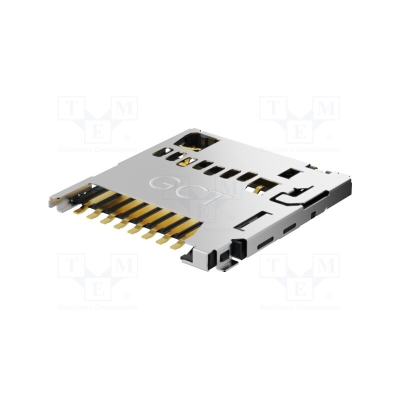 10 pcs : MEM2080-00-128-00-A - Connector: for cards, microSD, push-push, SMT, gold flash, PIN: 8