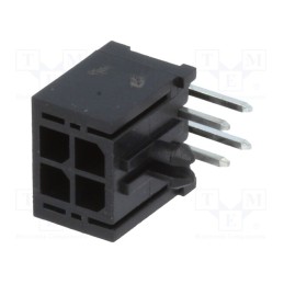 10 pcs : MF30-DHP1-04 - Socket, wire-board, male, MF30, 3mm, PIN: 4, THT, PCB snap, 5A, tinned