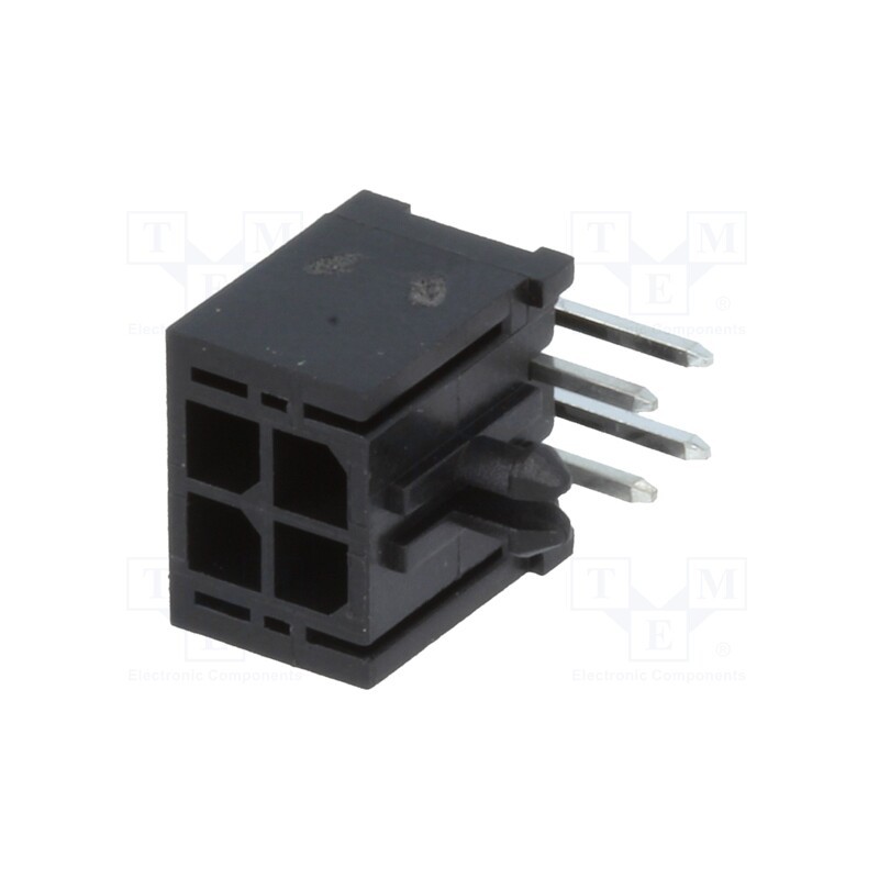 10 pcs : MF30-DHP1-04 - Socket, wire-board, male, MF30, 3mm, PIN: 4, THT, PCB snap, 5A, tinned