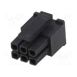 10 pcs : MF30-HFD1-06 - Plug, wire-board, female, MF30, 3mm, PIN: 6, w/o contacts, for cable