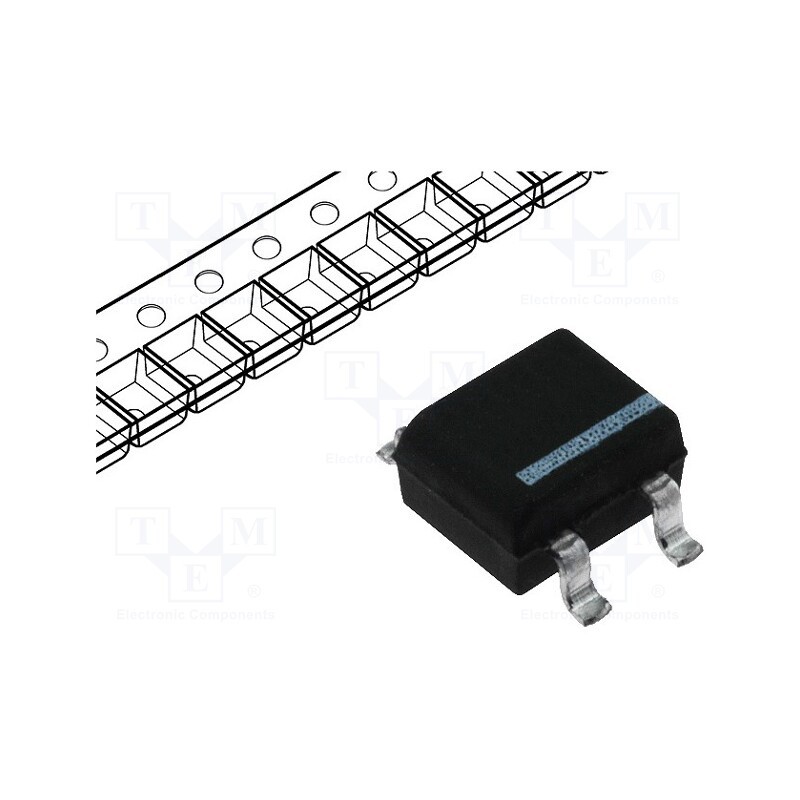 50 pcs : MB10S - Bridge rectifier: single-phase, 1kV, If: 0.5A, Ifsm: 35A, MBS, SMT