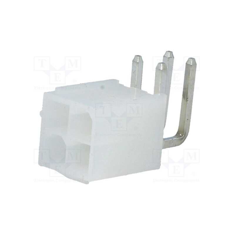 20 pcs : MF42-RD-04 - Socket, wire-board, male, MF42, 4.2mm, PIN: 4, THT, 7A, tinned