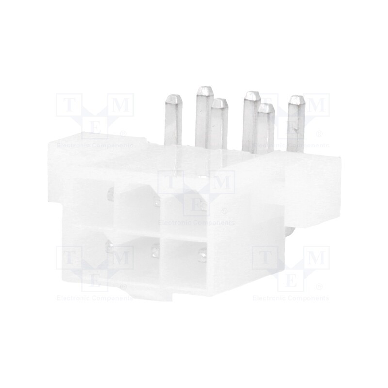 20 pcs : MF42-RE-06 - Socket, wire-board, male, MF42, 4.2mm, PIN: 6, THT, mounting holes