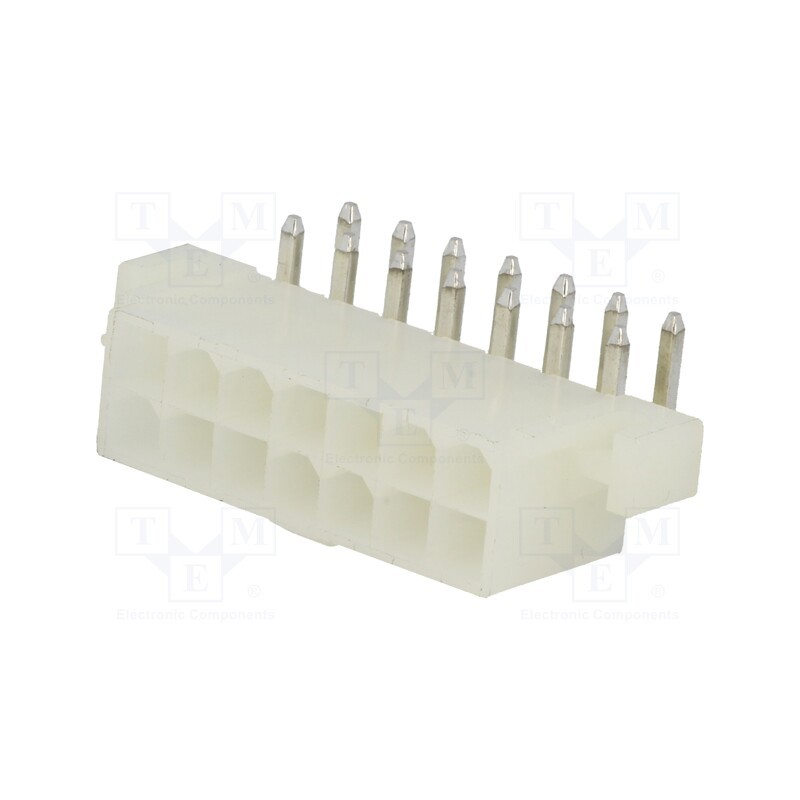 20 pcs : MF42-RE-14 - Socket, wire-board, male, MF42, 4.2mm, PIN: 14, THT, mounting holes