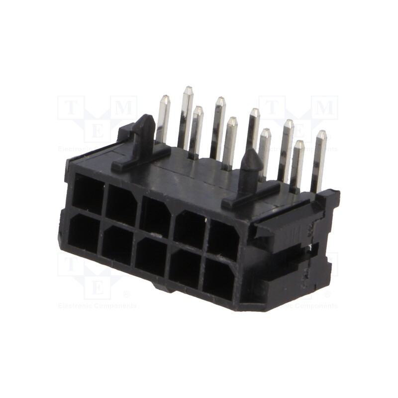 10 pcs : MFGK-10 - Socket, wire-board, male, 3mm, PIN: 10, THT, on PCBs,PCB snap, 5A