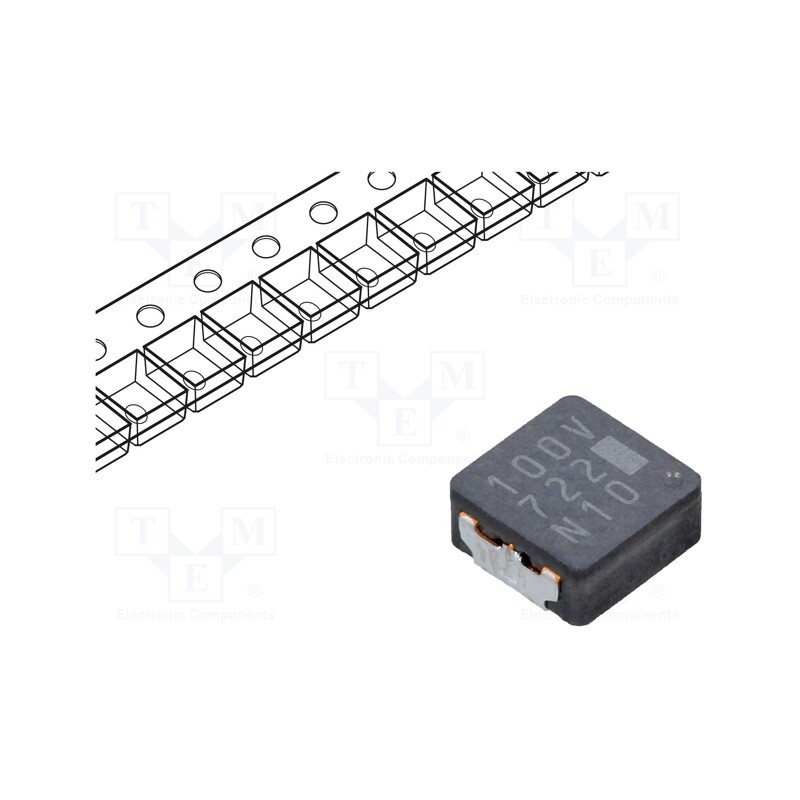 10 pcs : ETQP3M100KVN - Inductor: wire, SMD, 10uH, 2.9A, 71mΩ, ±20%, 6.4x6x3mm, -40÷150°C