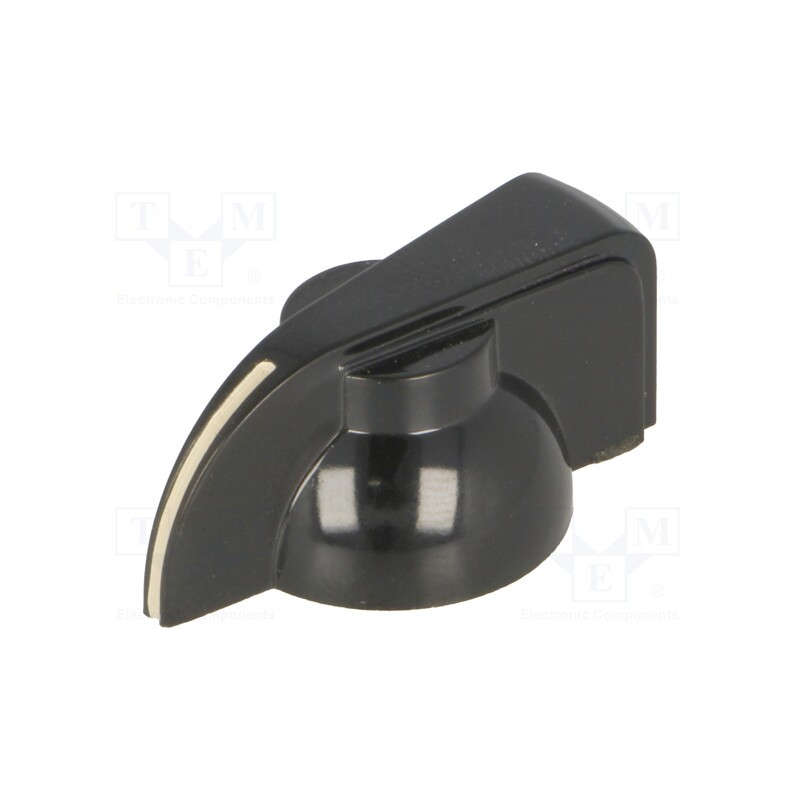 10 pcs : PN-1B - Knob, with pointer, Ø19x12.8mm, screw fastening, Shaft: smooth
