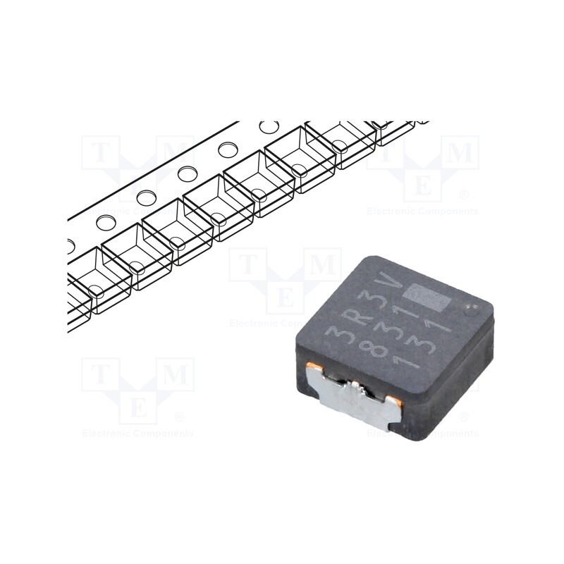 10 pcs : ETQP3M3R3KVN - Inductor: wire, SMD, 3.3uH, 5A, 24.1mΩ, ±20%, 6.4x6x3mm, -40÷150°C