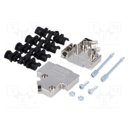 10 pcs : MHD45PK15-K - Enclosure: for D-Sub connectors, D-Sub 15pin,D-Sub HD 26pin