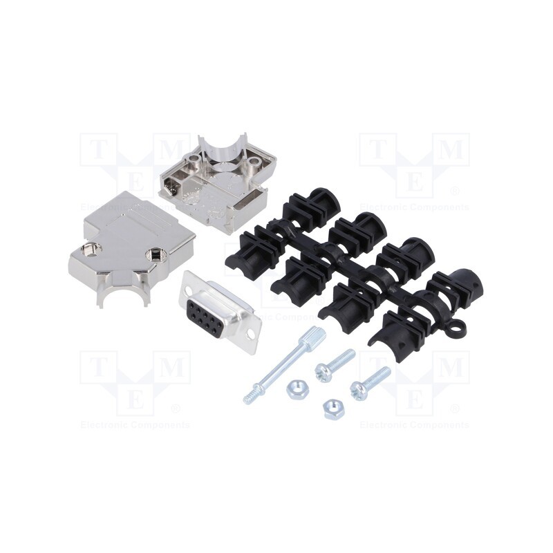 10 pcs : MHD45PK9-DB9S-K - D-Sub, PIN: 9, plug, female, angled 45°, soldering, for cable