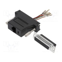 10 pcs : MHDA25-SMJ8-K-RC - Transition: adapter, D-Sub 25pin female,RJ45 socket