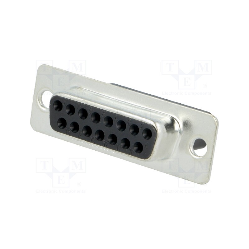 10 pcs : MHDBC15SS - D-Sub, PIN: 15, plug, female, for cable, Type: w/o contacts, 3A, 250V