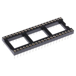 150 pcs - ASSMANN WSW 2.54mm Pitch Vertical 40 Way, Through Hole Turned Pin Open Frame IC Dip Socket, 3A