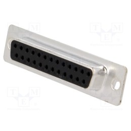 10 pcs : MHDD25-F-T-B-S - D-Sub, PIN: 25, socket, female, on PCBs, straight, THT, 3A, 250V