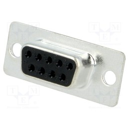 10 pcs : MHDD9-F-T-B-S - D-Sub, PIN: 9, socket, female, on PCBs, straight, THT, 3A, 250V