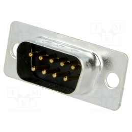 10 pcs : MHDD9-M-T-B-S - D-Sub, PIN: 9, socket, male, on PCBs, straight, THT, 3A, 250V