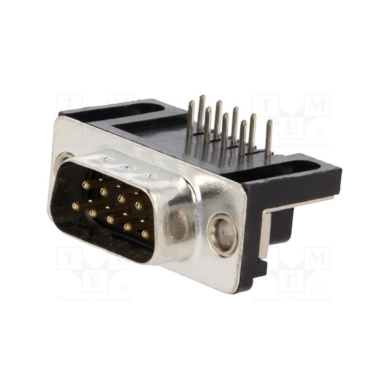 10 pcs : MHDD9M-T-B-S-RBM - D-Sub, PIN: 9, socket, male, on PCBs, angled 90°, THT, 3A, 250V