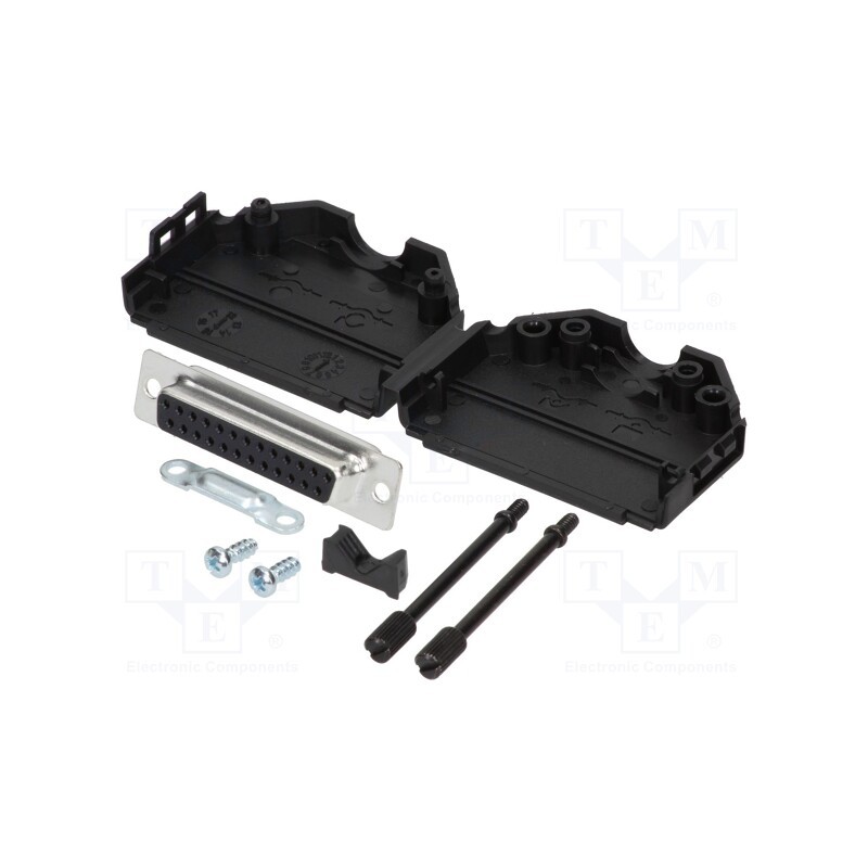 10 pcs : MHDPPK25-DB25S-K - D-Sub, PIN: 25, plug, female, straight, soldering, for cable