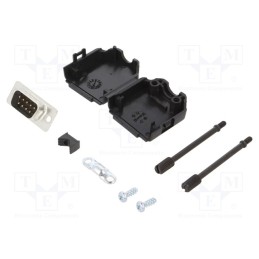 10 pcs : MHDPPK9-DB9P-K - D-Sub, PIN: 9, plug, male, straight, soldering, for cable