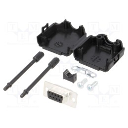 10 pcs : MHDPPK9-DB9S-K - D-Sub, PIN: 9, plug, female, straight, soldering, for cable