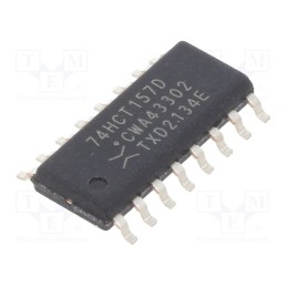10 pcs : 74HCT157D,653 - IC: digital, multiplexer, Ch: 4, IN: 2, TTL, SMD, SO16, 4.5÷5.5VDC, HCT